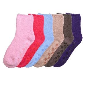 Plush Soft Socks / 6 pairs (non skid)